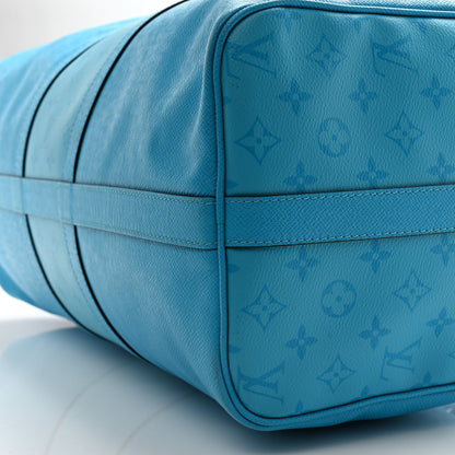 Louis Vuitton Taigarama Keepall Bandouliere 50 Blue Lagoon 8 of 13