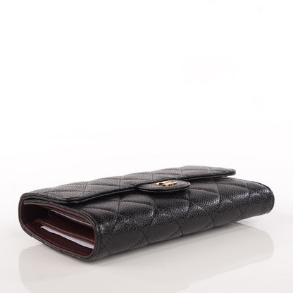 Chanel Caviar Quilted Large Flap Wallet Black 4 of 10