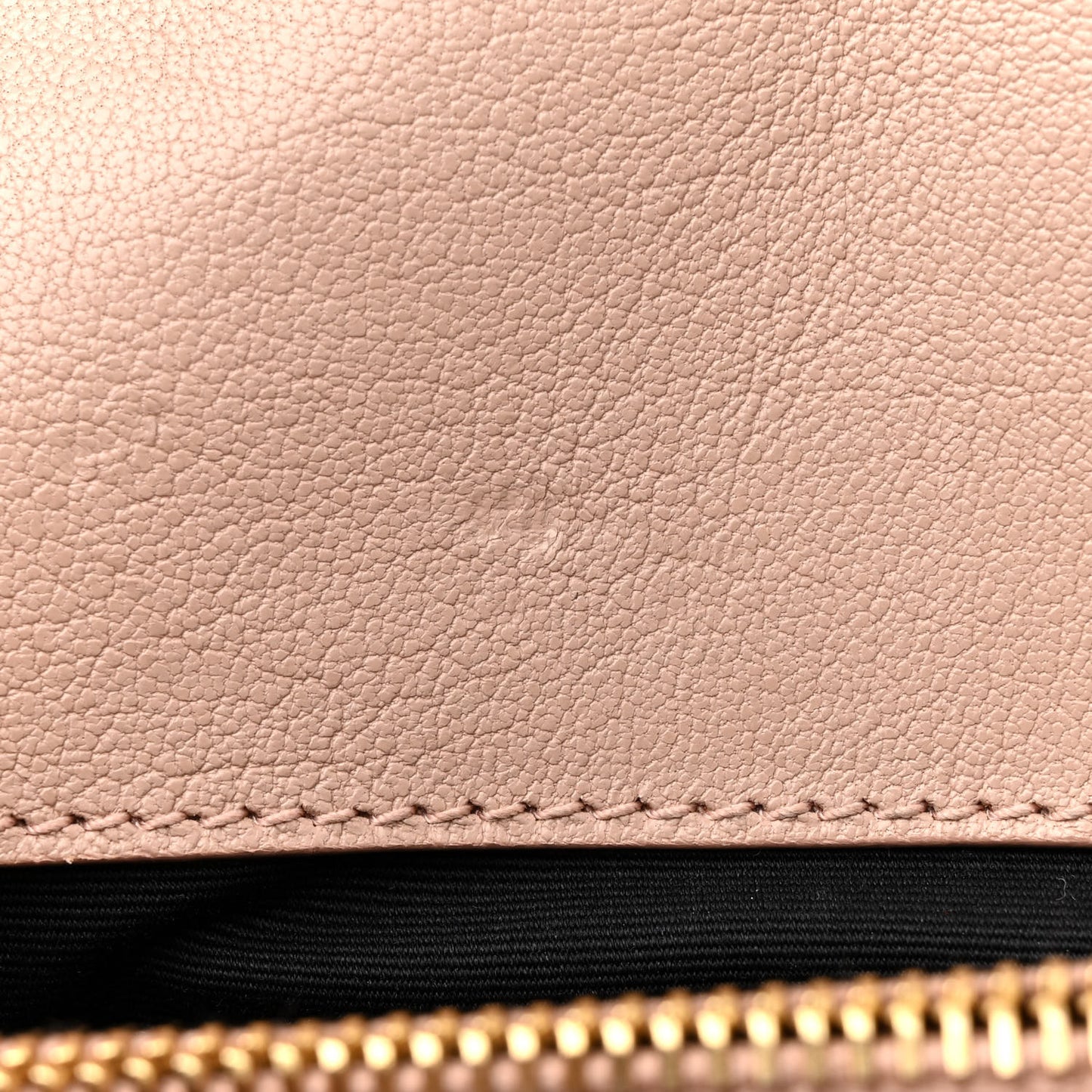 Sheepskin Matelasse Chevron Monogram Medium College Bag Rose Poudre