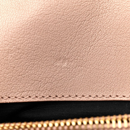 Saint Laurent Sheepskin Matelasse Chevron Monogram Medium College Bag Rose Poudre 11 of 17