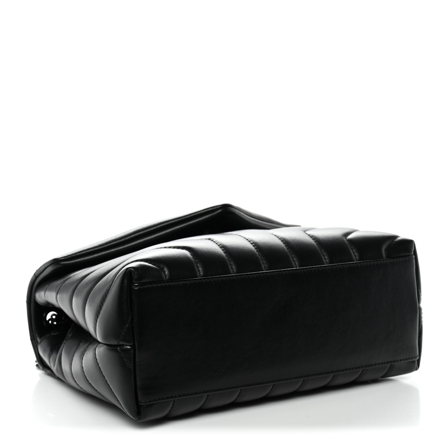 Saint Laurent Calfskin Y Quilted Monogram Monochrome Small Loulou Chain Satchel Black Black 4 of 10