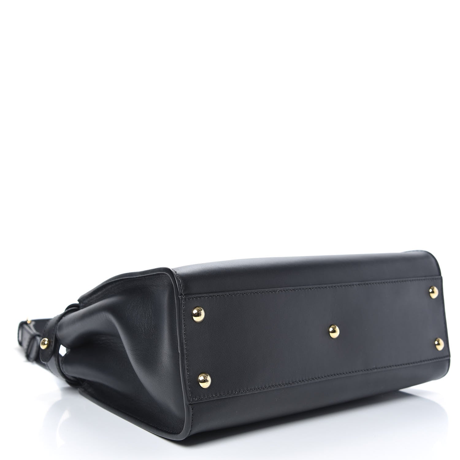 Fendi Vitello Seta Monster Eyes Medium Peekaboo Iconic Satchel Black 4 of 10