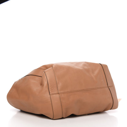 Valentino Garavani Nappa Double Pocket Bow Tote Camel 4 of 13