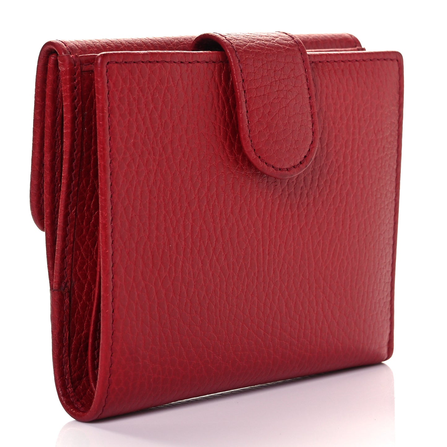 Dollar Calfskin Interlocking G French Wallet Rosso