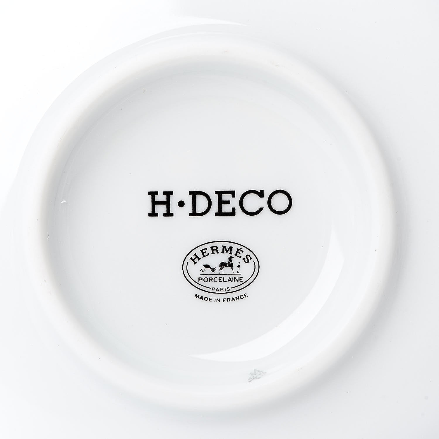 Hermes Porcelain H Deco Soy Dish 4 of 4