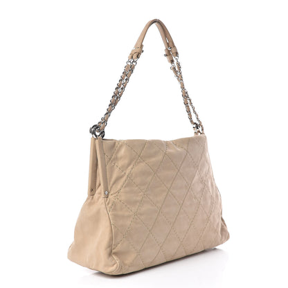Chanel Iridescent Calfskin Small Sea Hit Tote Beige 3 of 14