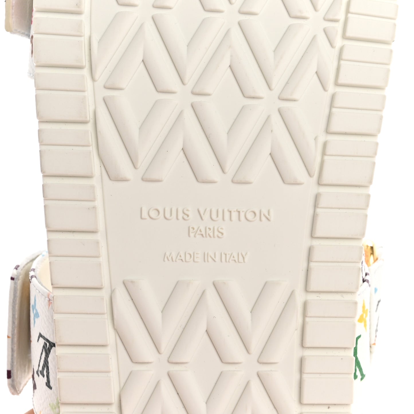 LV X TM Monogram Multicolor Bom Dia Comfort Mule Sandals 40 White
