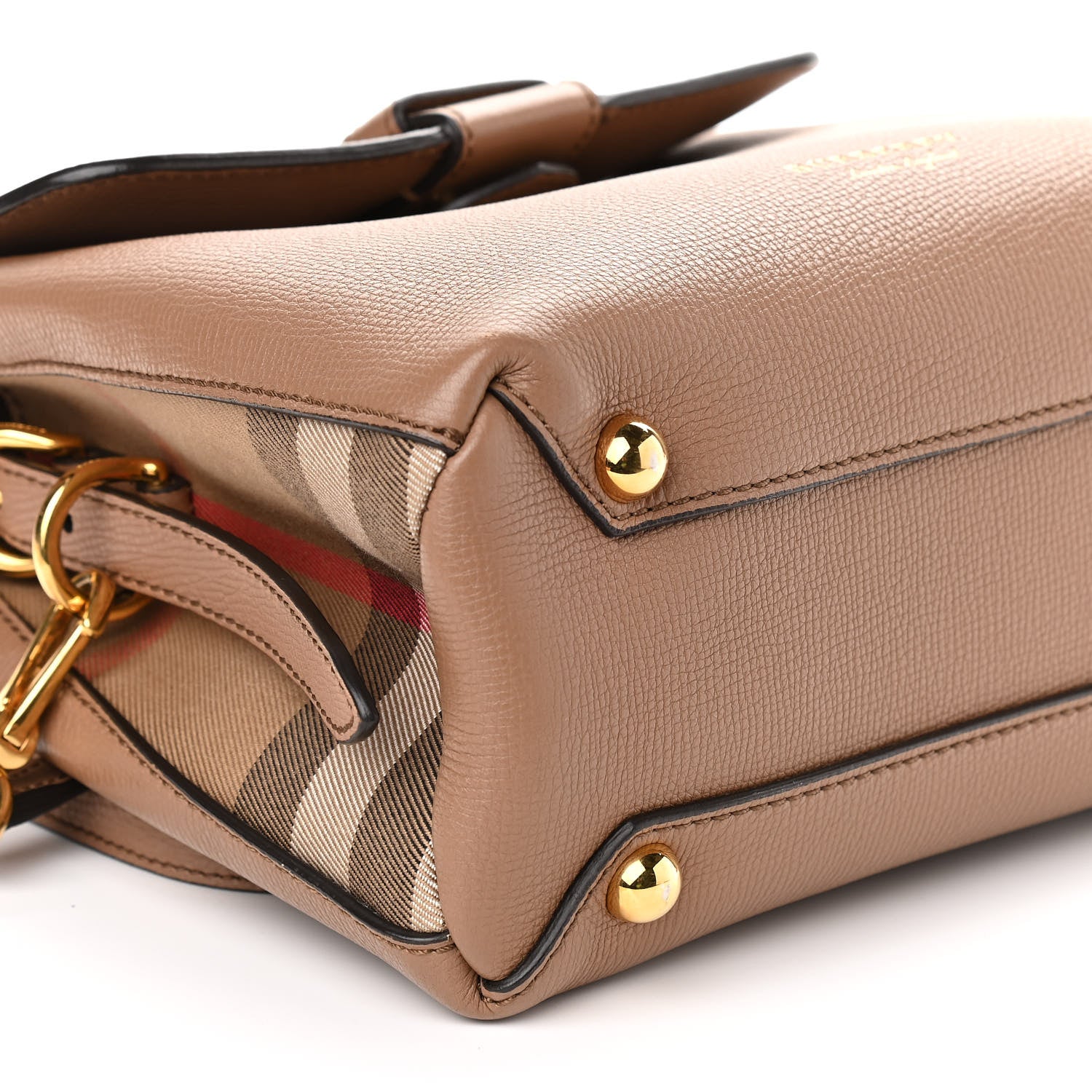 Burberry Derby Calfskin House Check Small Camberley Dark Sand 8 of 9