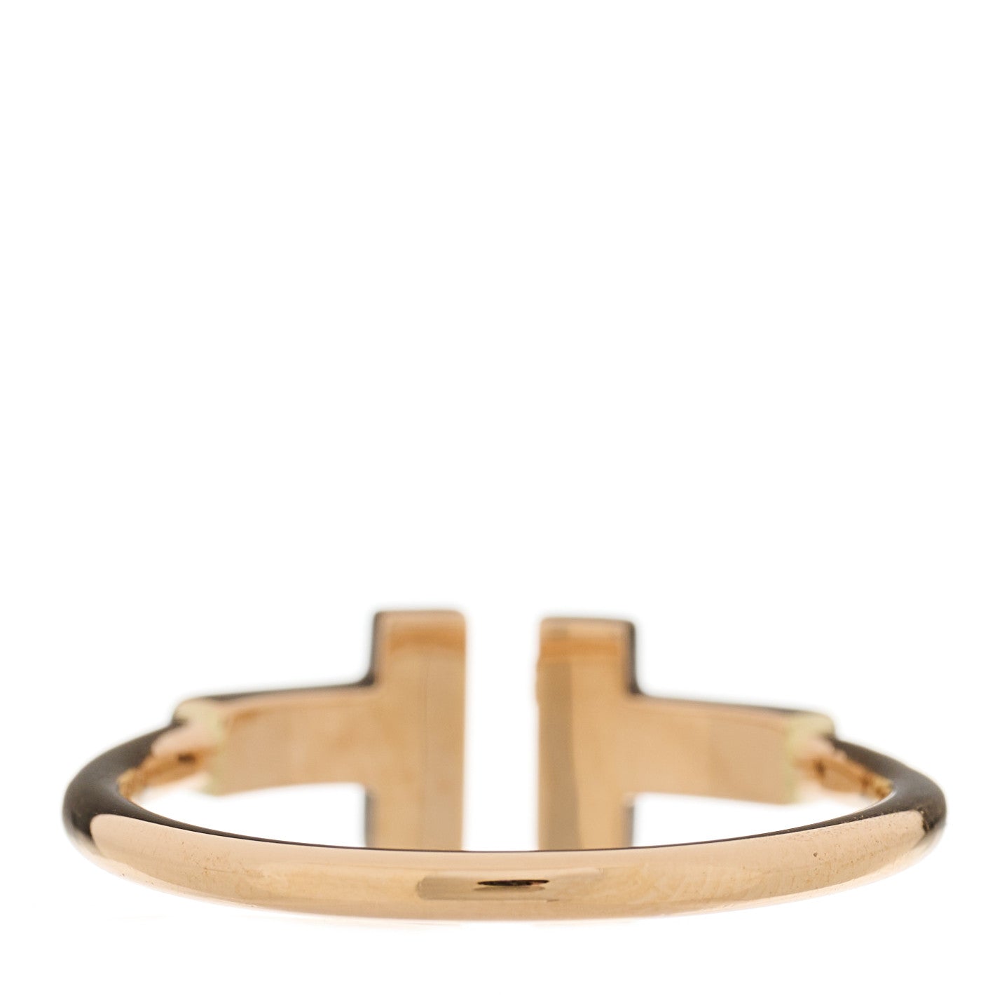 Tiffany 18K Rose Gold Diamond T Wire Ring 53 6.25 4 of 6