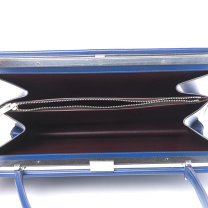 Celine Patina Box Calfskin Medium Clasp Bag Lazuli 5 of 12