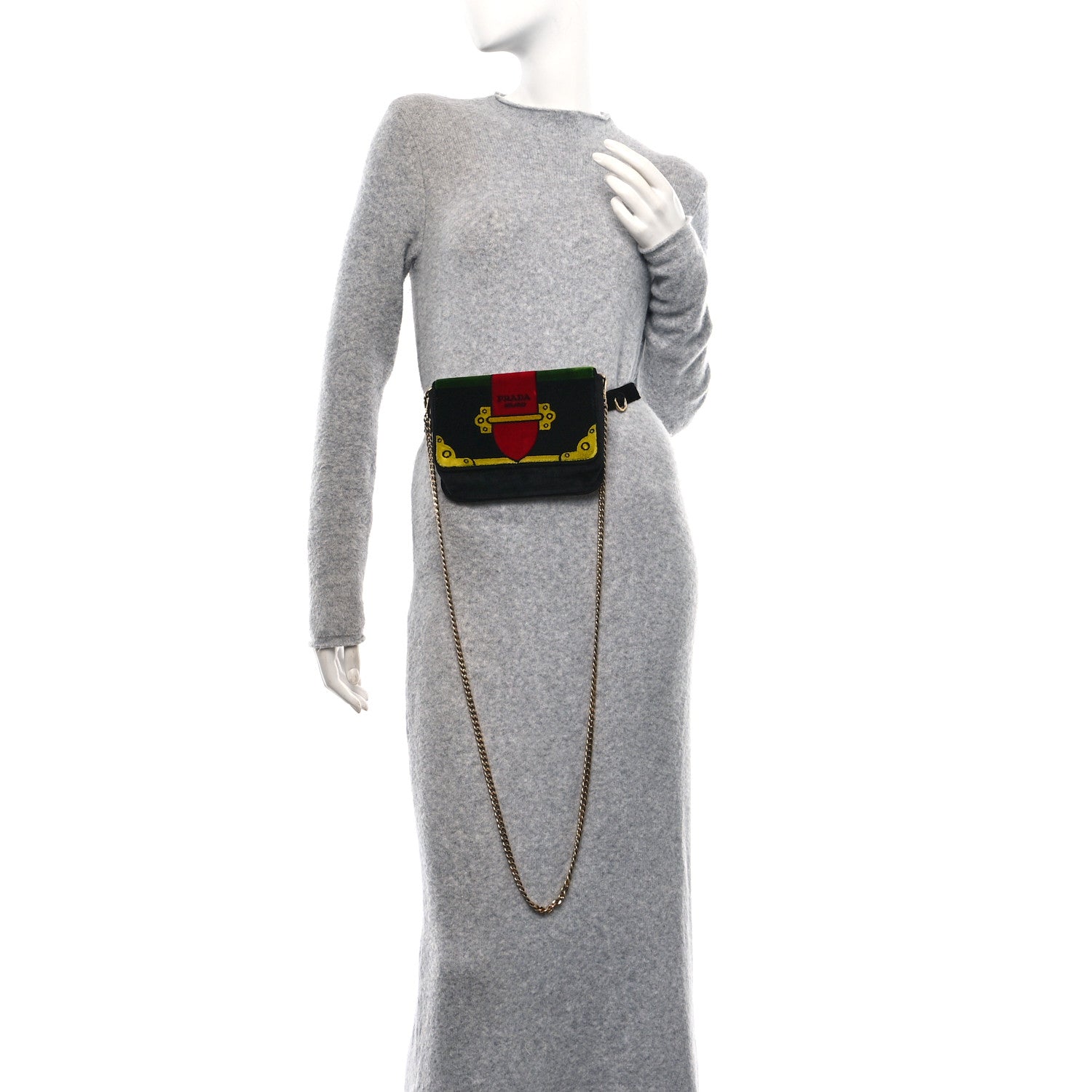 Prada Velvet Cahier Belt Bag Black 2 of 16
