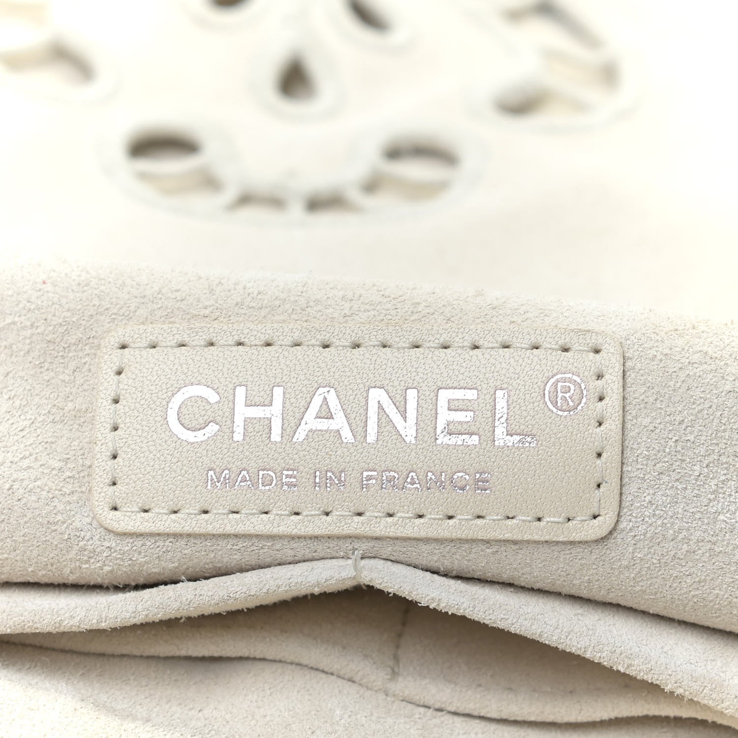 Chanel Suede Embroidered Flap White 8 of 10