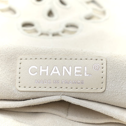 Chanel Suede Embroidered Flap White 8 of 10