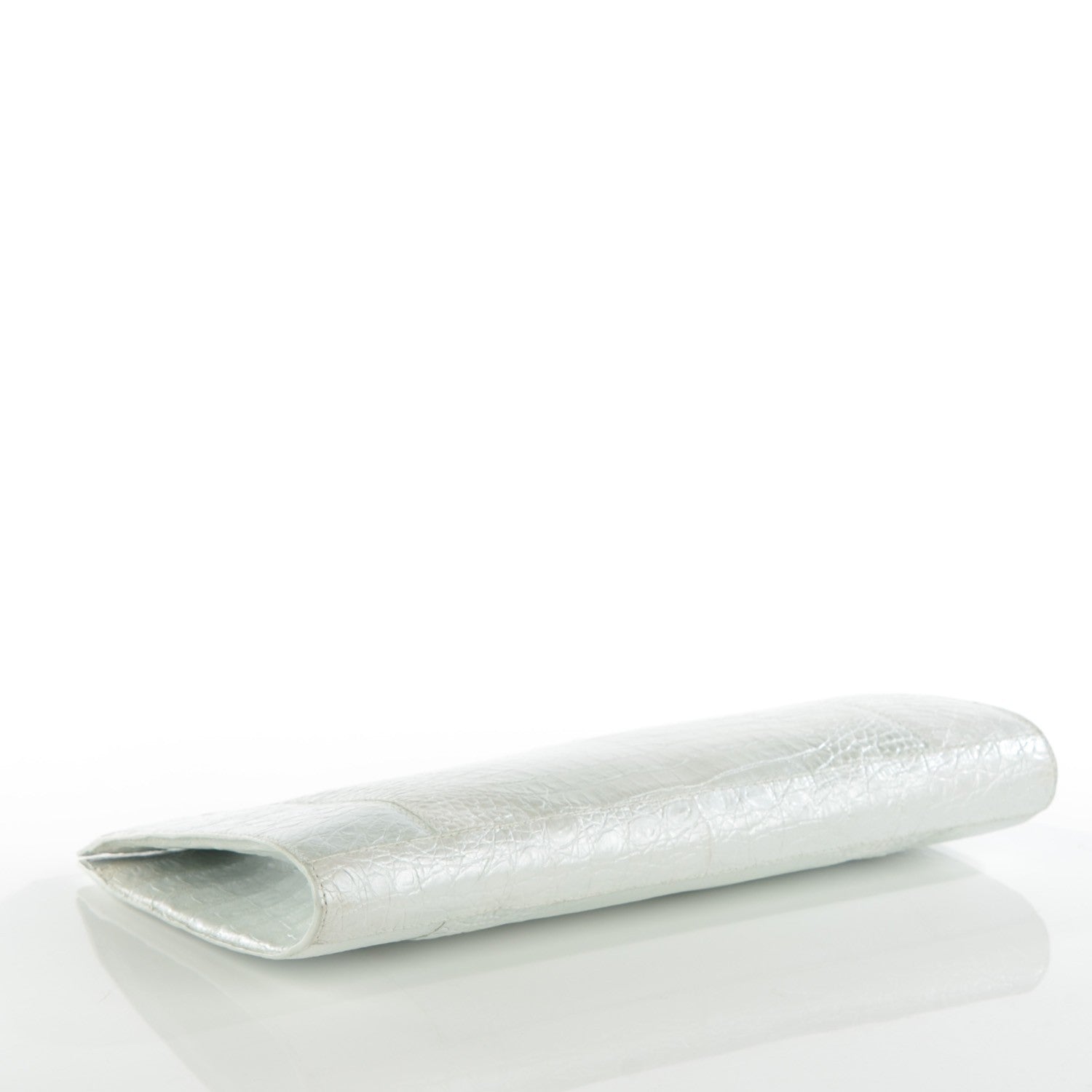 Nancy Gonzalez Metallic Crocodile Frame Clutch Silver 4 of 8
