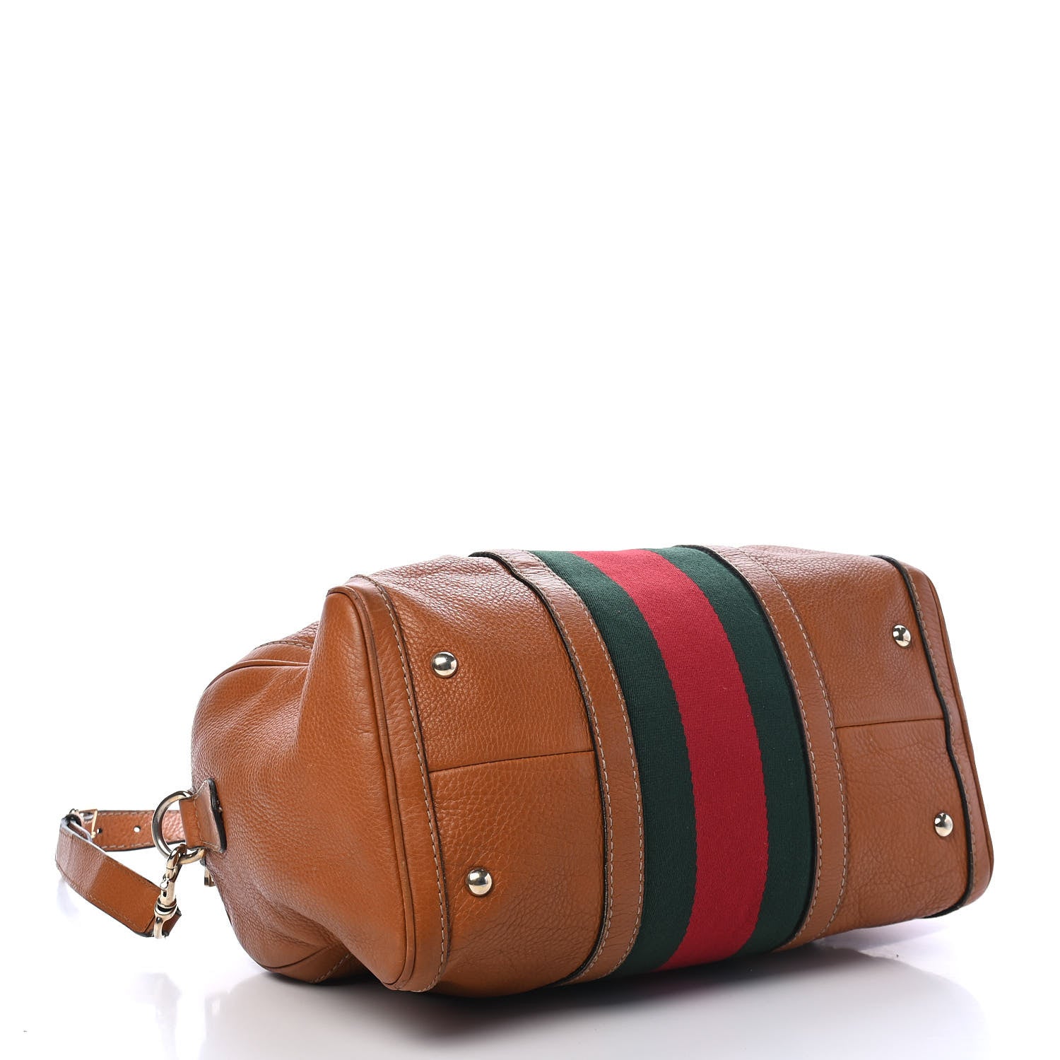 Gucci Calfskin Vintage Web Medium Boston Tobacco 4 of 9
