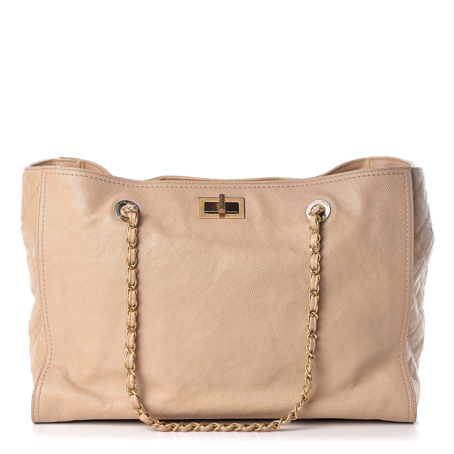 Caviar Large Edy Reissue Tote Beige