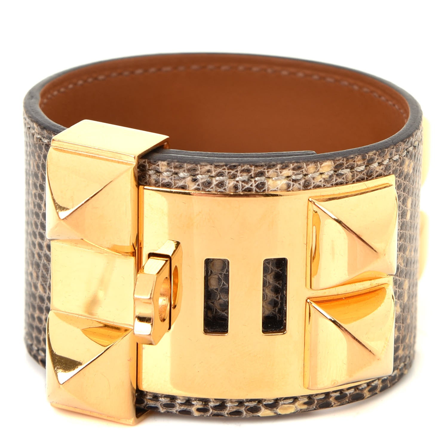 Hermes Lizard Collier De Chien CDC Bracelet S Ombre 1 of 5