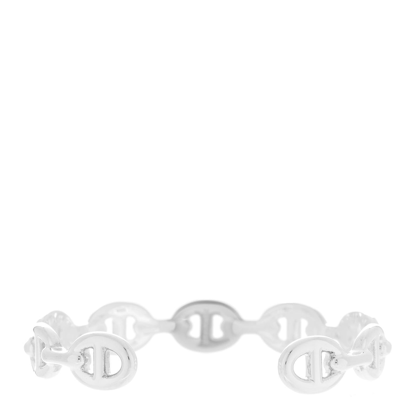 Sterling Silver MM Chaine d'Ancre Enchainee Cuff Bracelet ST