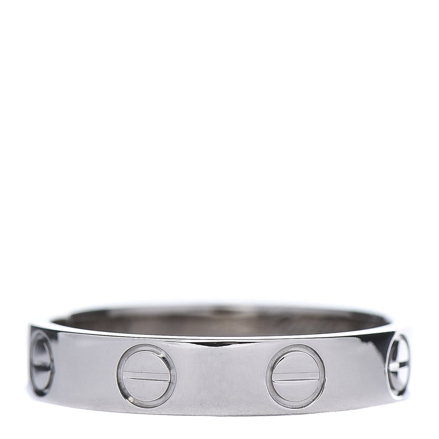 18K White Gold 3.5mm LOVE Wedding Band Ring 49 4.75