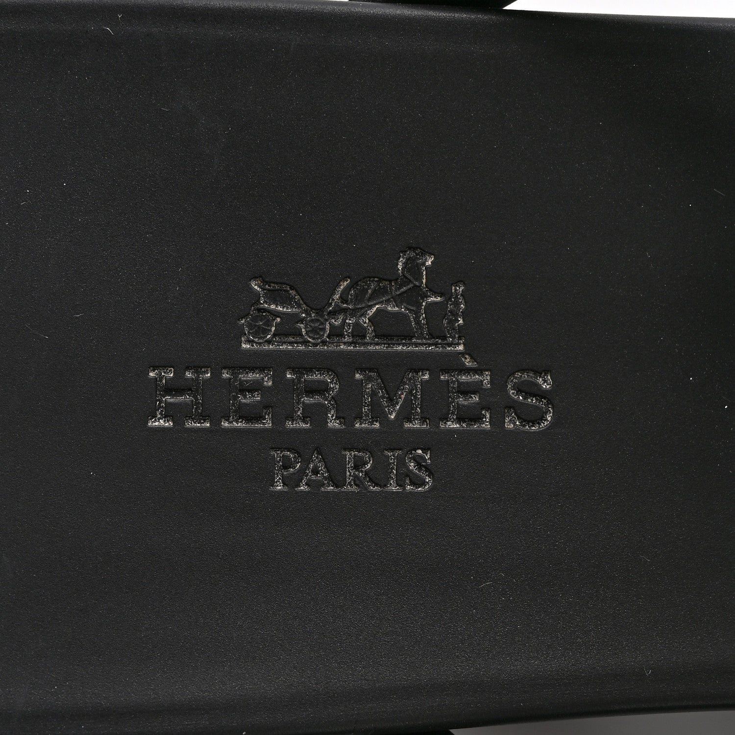 Hermes Rubber Womens Egerie Sandals 39 Black 7 of 12