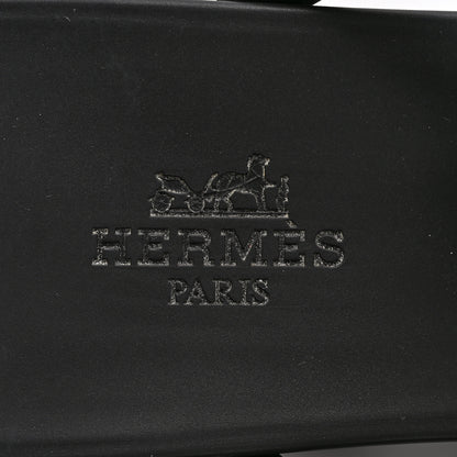 Hermes Rubber Womens Egerie Sandals 39 Black 7 of 12