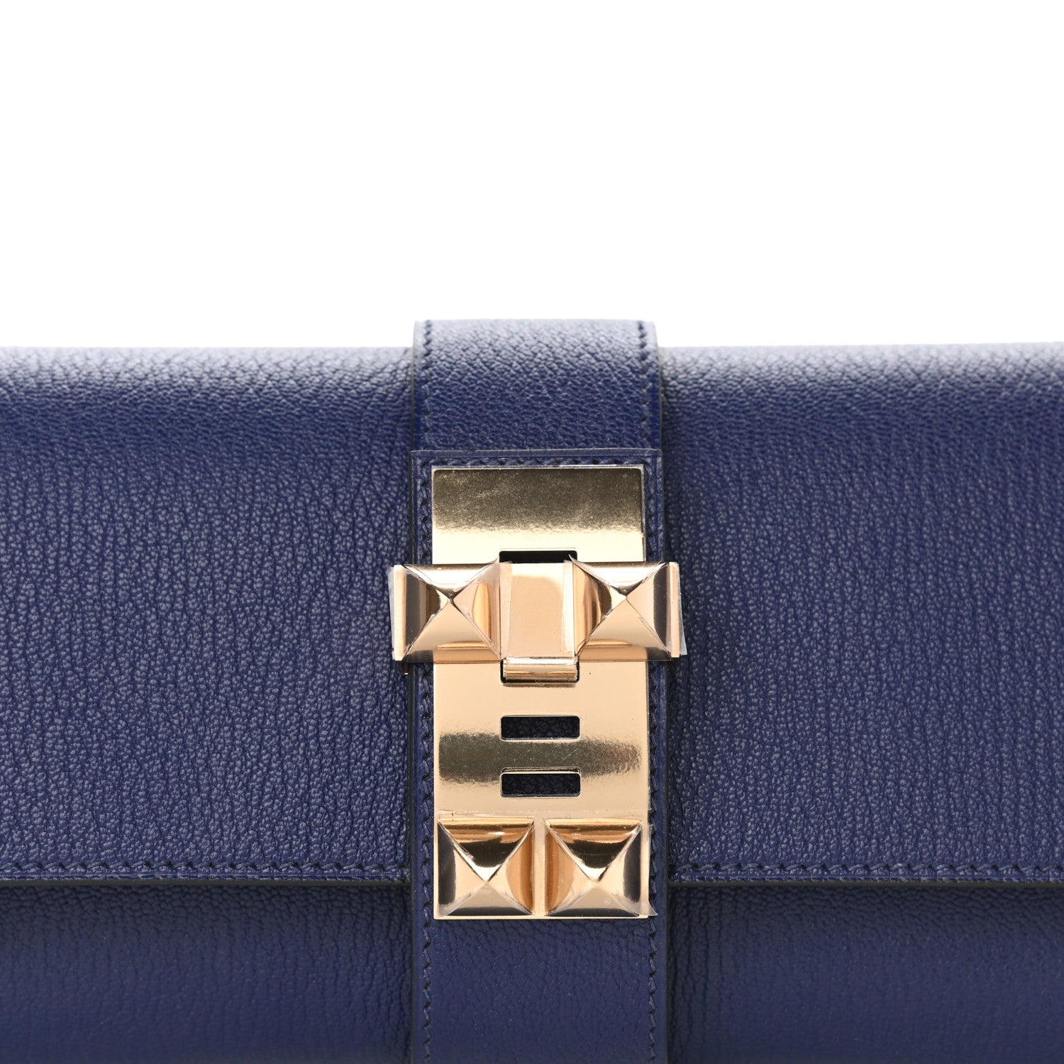 Hermes Chevre Mysore Medor 23 Clutch Bleu Encre 8 of 8