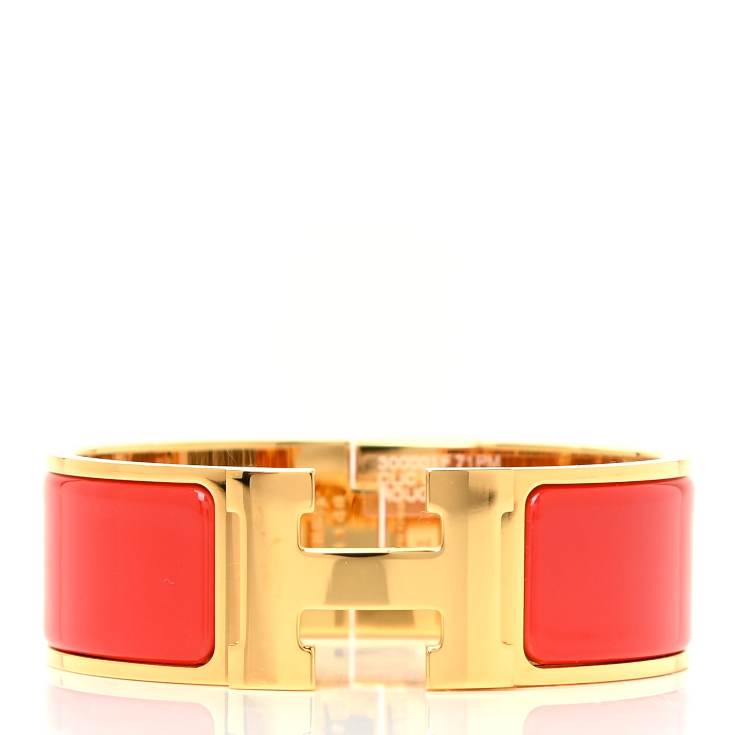 Enamel Wide Clic Clac H Bracelet PM Rouge Vif