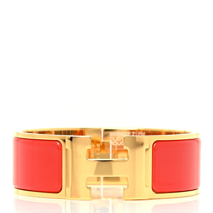 Hermes Enamel Wide Clic Clac H Bracelet PM Rouge Vif 1 of 7