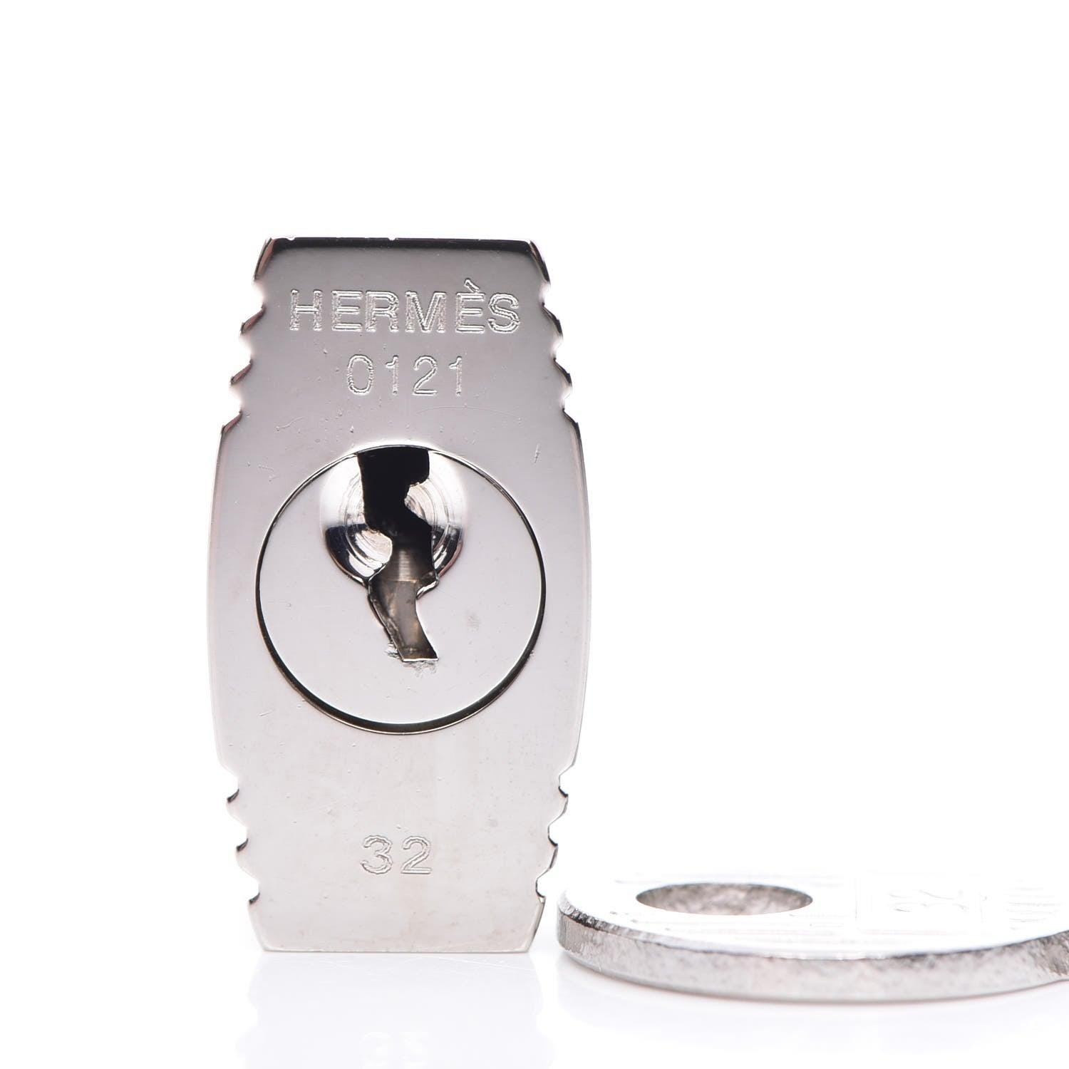 Hermes Palladium Cadena Lock and Key Set 3 of 3