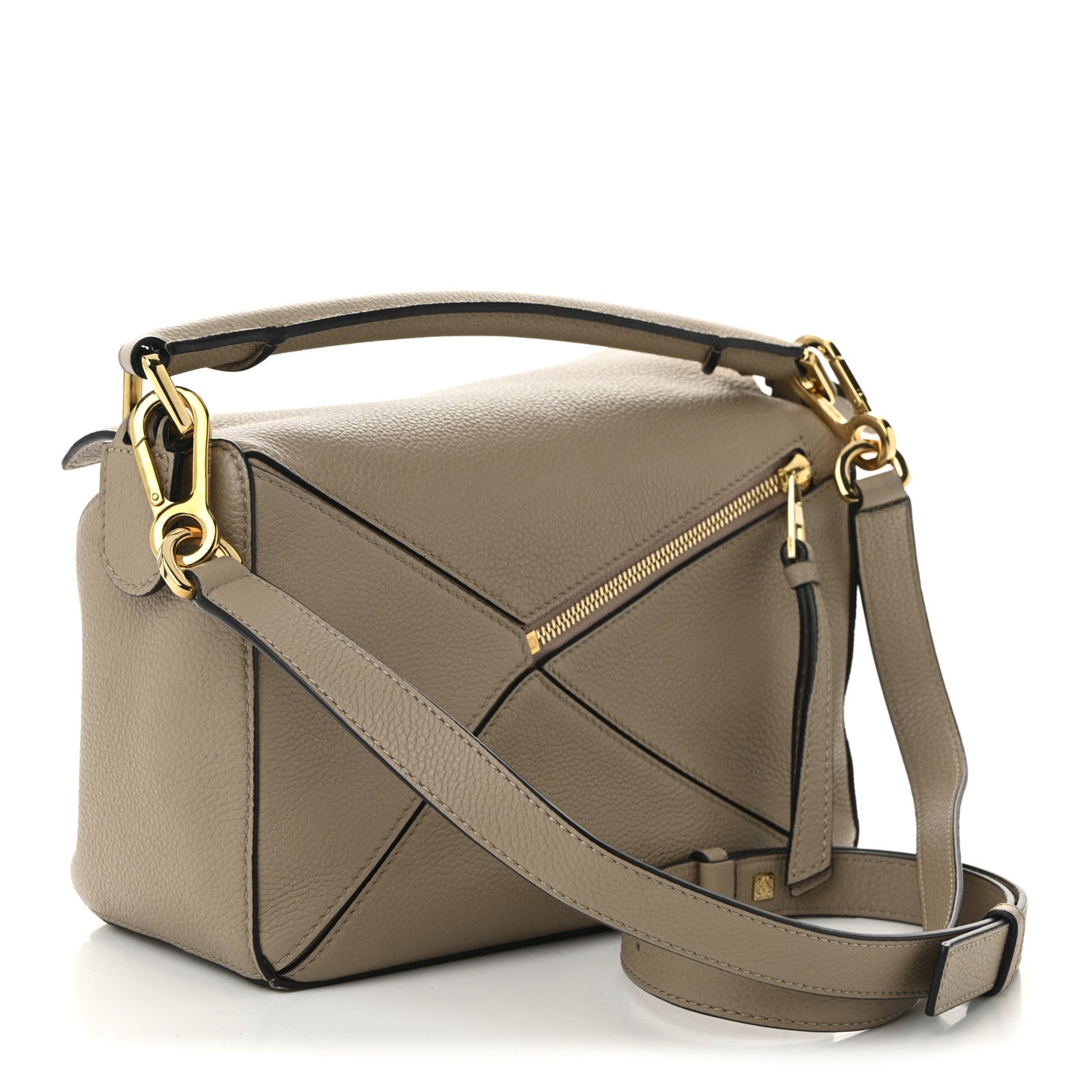 Loewe Grained Calfskin Small Puzzle Bag Sand 3 of 9