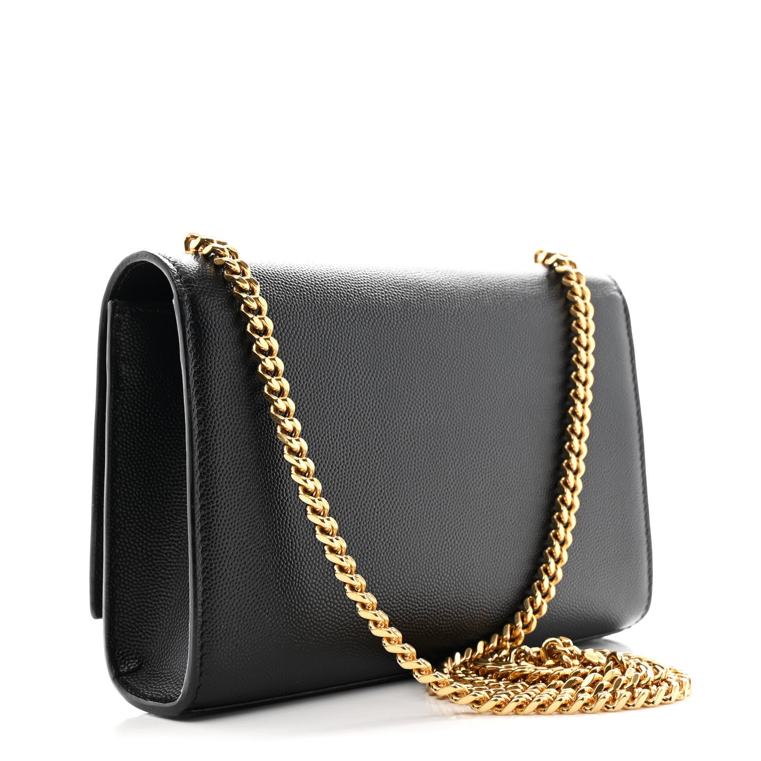 Saint Laurent Grain De Poudre Small Monogram Kate Satchel Black 3 of 10