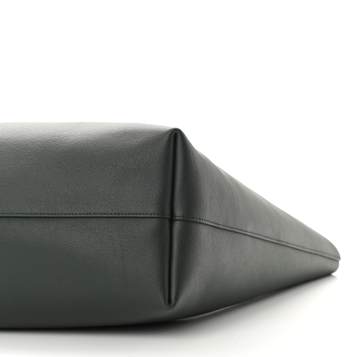 Saint Laurent Calfskin Large Shopping Tote Dark Green 10 of 10