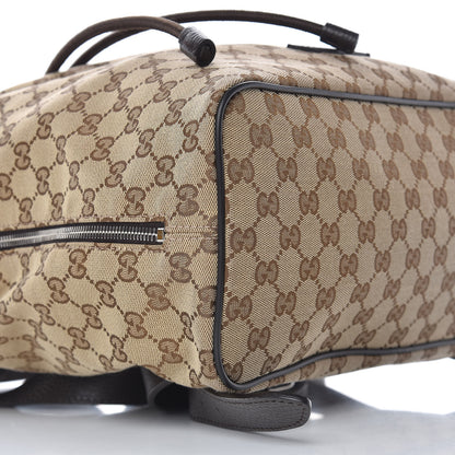 Gucci Monogram Dollar Calfskin O Drawstring Backpack Beige Ebony Testa di Moro Dark Chocolate 10 of 12