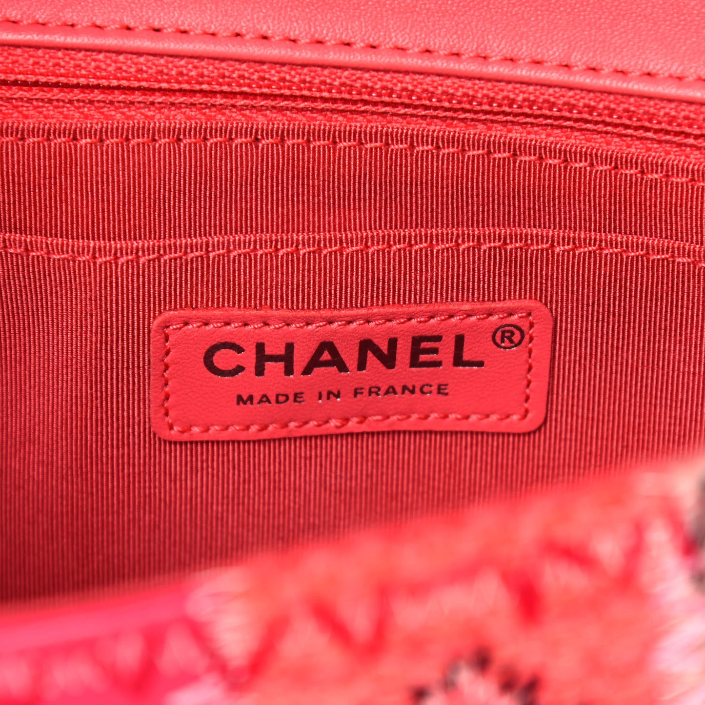 Tweed Patchwork Medium Single Flap Pink