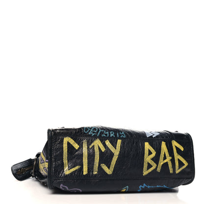 Balenciaga Agneau Graffiti All Over Classic Hardware S City Black Multicolor 5 of 11
