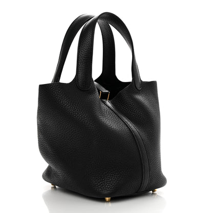 Hermes Taurillon Clemence Picotin Lock 18 PM Black 3 of 15