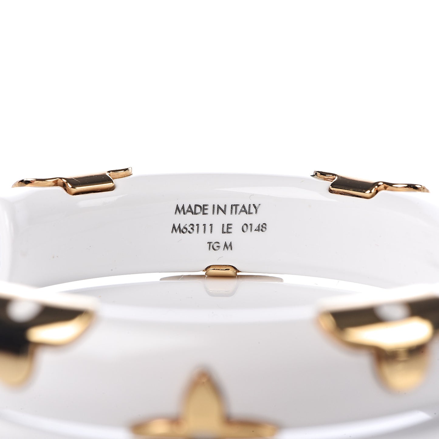 Resin Daily Monogram Bracelet M White