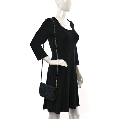 Chanel Caviar Quilted Wallet on Chain WOC Black 2 of 12