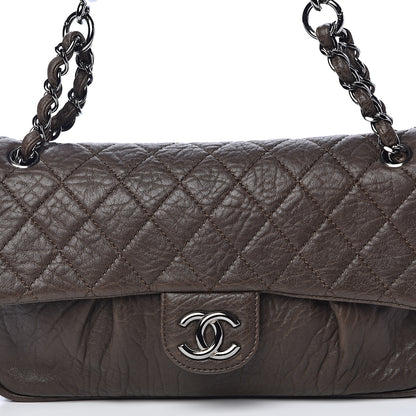 Chanel Distressed Lambskin Lady Braid Flap Brown 10 of 11