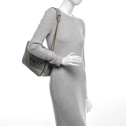 Chloe Grained Calfskin Sally Flap Bag Grey 2 of 8