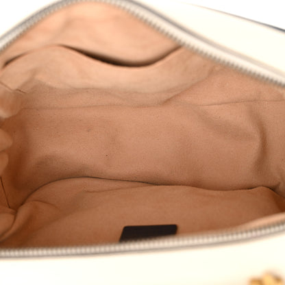 Gucci Vintage Effect Calfskin Matelasse Diagonal Small Torchon GG Marmont Bamboo Top Handle Shoulder Bag Mystic White Blue Agata 5 of 10