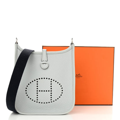 Hermes Taurillon Clemence Amazone Evelyne TPM Bleu Pale Indigo 10 of 10