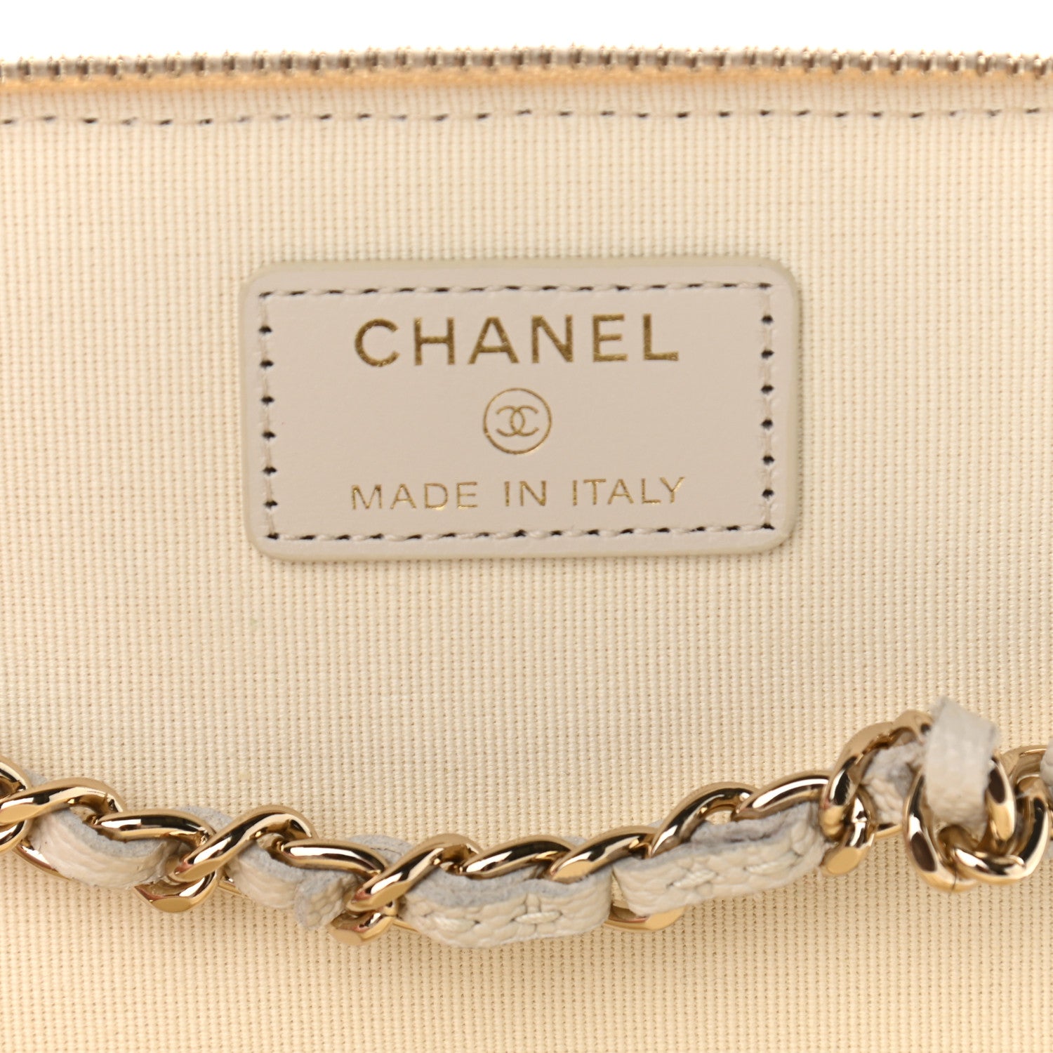 Chanel Caviar Quilted Small Vanity Case With Chain White 5 of 10