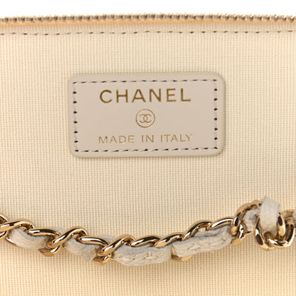 Chanel Caviar Quilted Small Vanity Case With Chain White 5 of 10