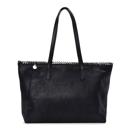 Stella McCartney Shaggy Deer Falabella East West Shopper Tote Navy 1 of 11