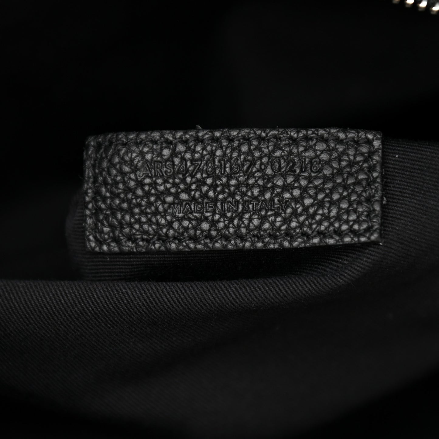 Grained Calfskin Large Souple Sac De Jour Black