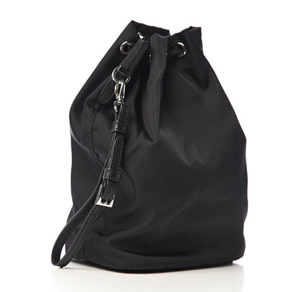 Prada Saffiano Tessuto Nylon Vela Bucket Wristlet Black 2 of 6