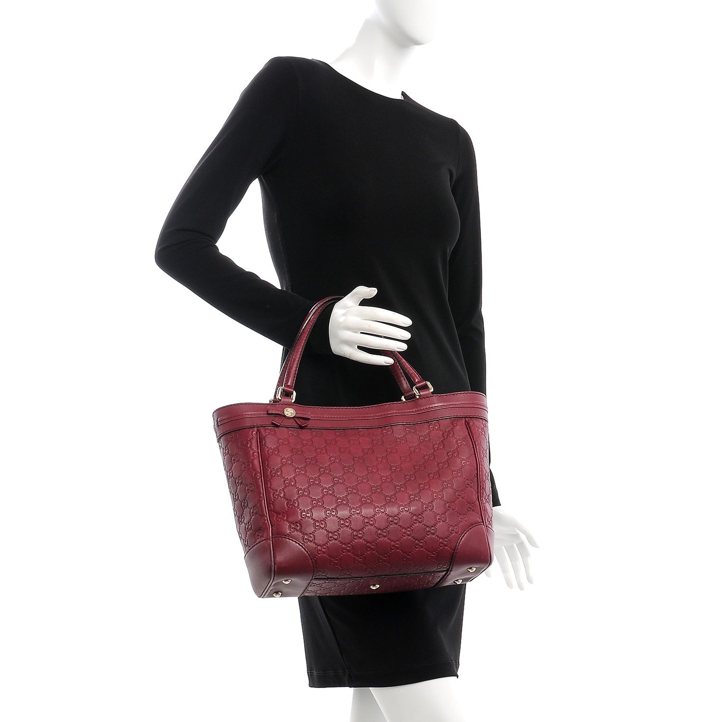 Guccissima Medium Mayfair Tote Cherry