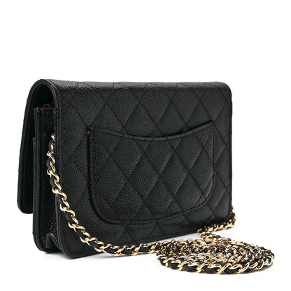Chanel Caviar Quilted Wallet On Chain WOC Black 2 of 12