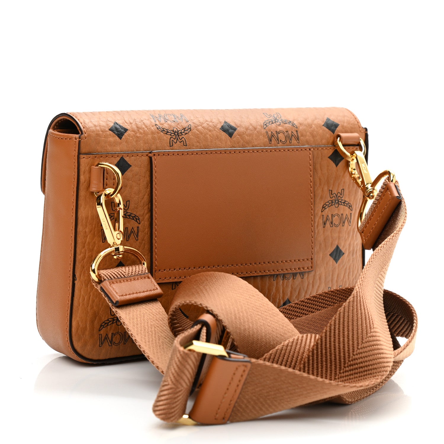 MCM Visetos Small Millie Crossbody Belt Bag Cognac 2 of 8